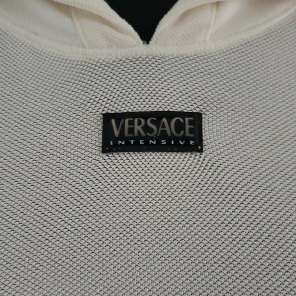 Versace White Sleeveless Crop Tank with Sailor Collar - Picture 2 of 4